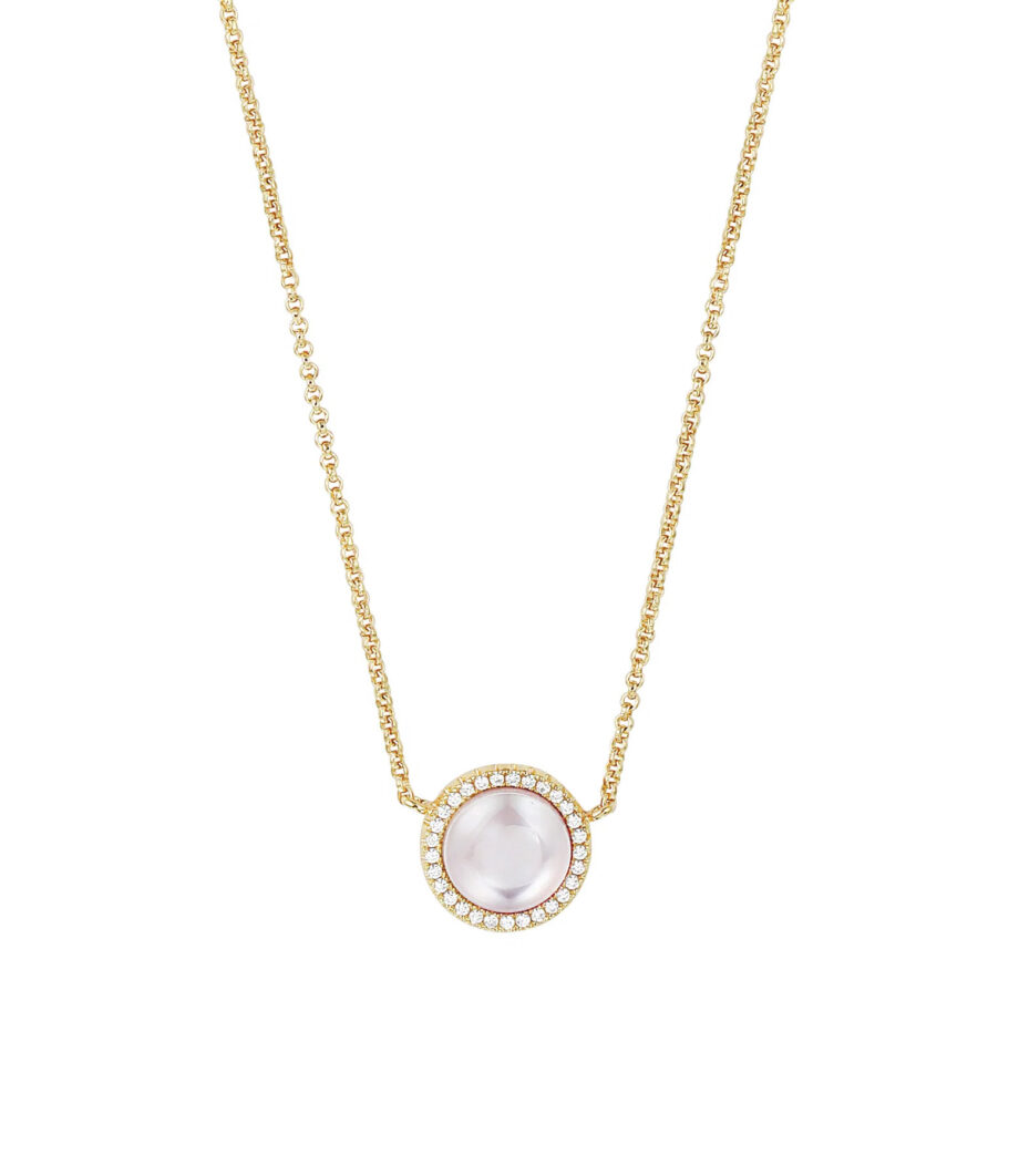 Perlmutt mit Zirkonia Kette 1444