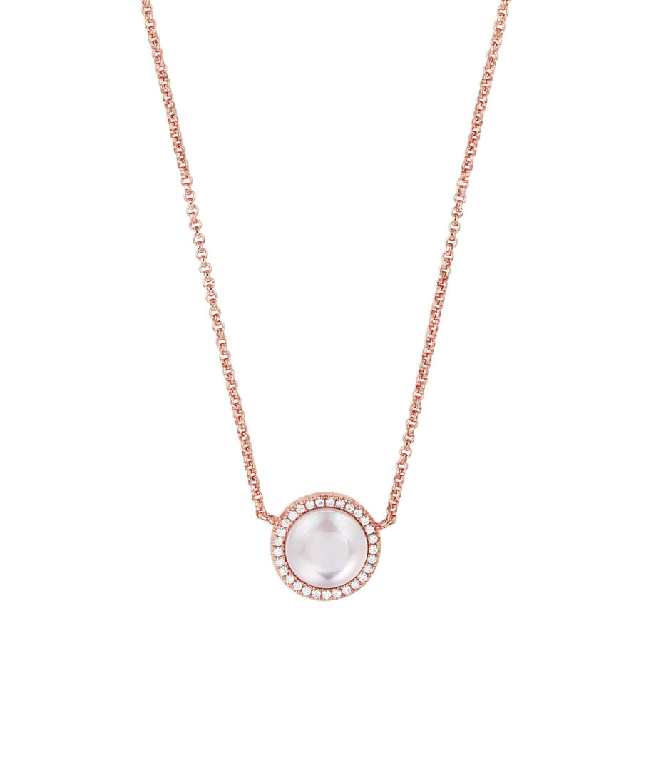 Perlmutt mit Zirkonia Kette 1444