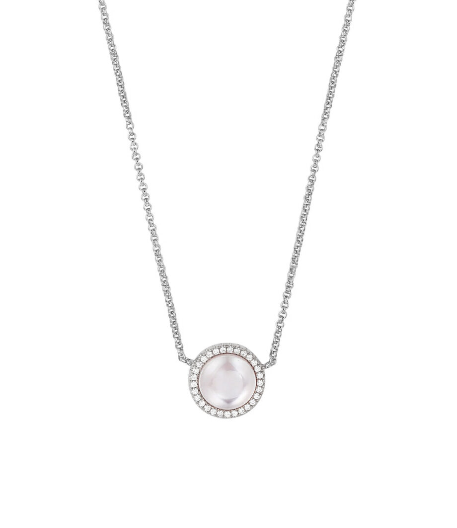 Perlmutt mit Zirkonia Kette 1444
