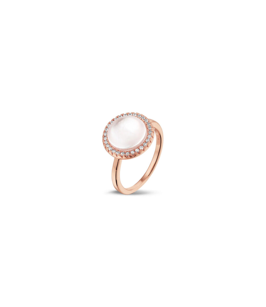 Perlmutt mit Zirkonia Ring 1512