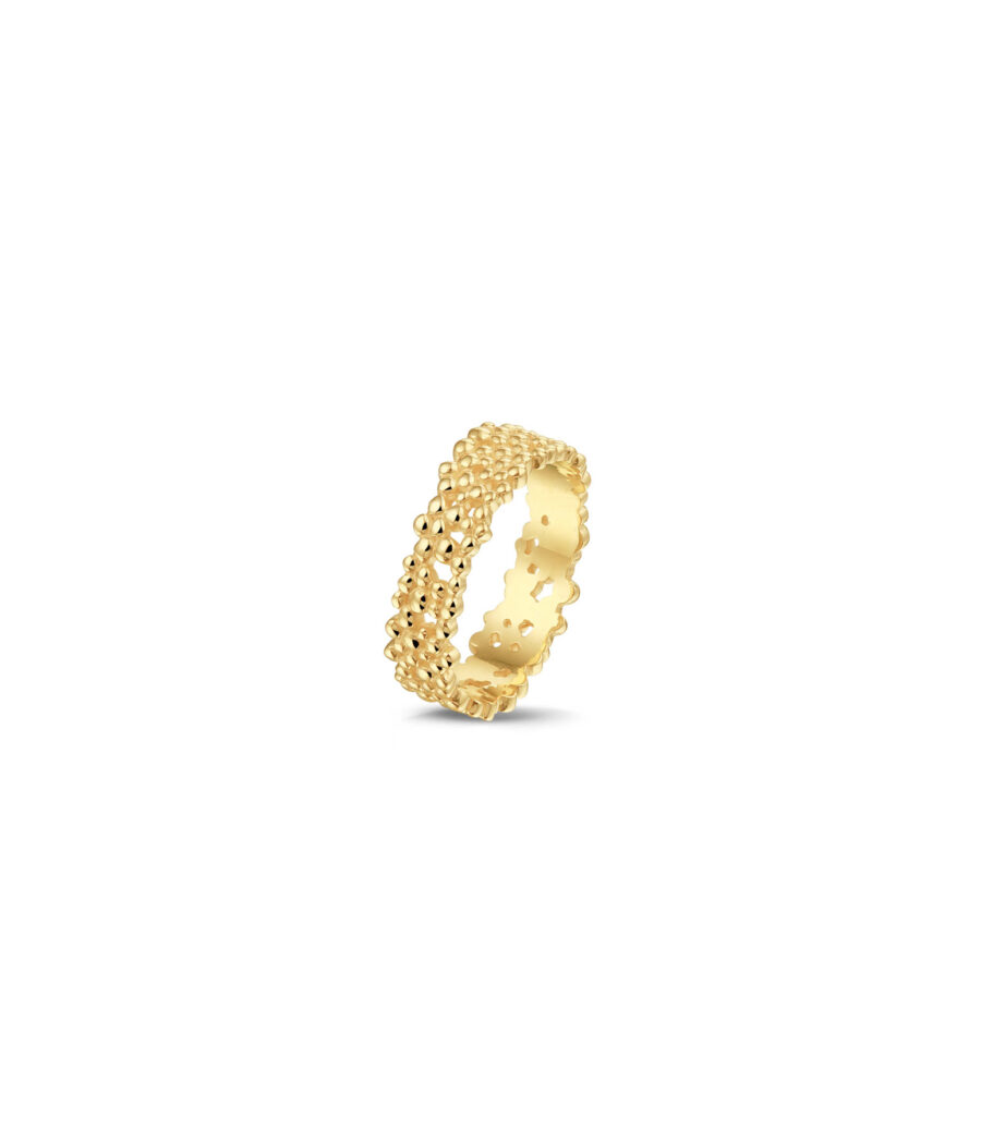18 Karat Little Flower Gold Ring 1859