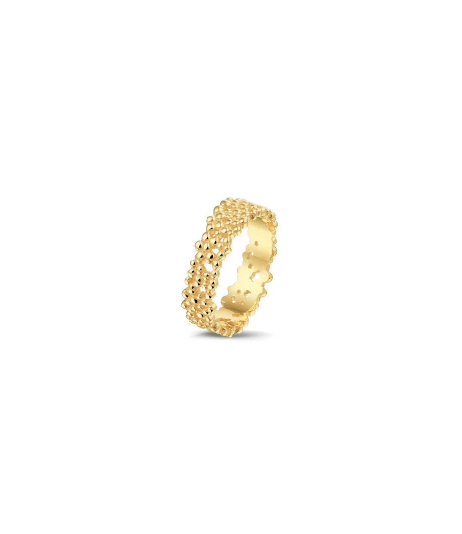 18 Karat Little Flower Gold Ring 1859