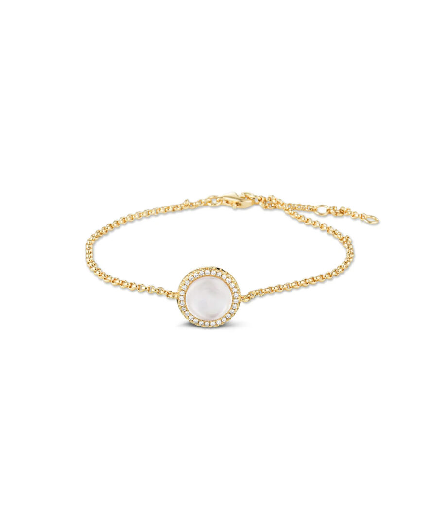 Perlmutt mit Zirkonia Armband 1443