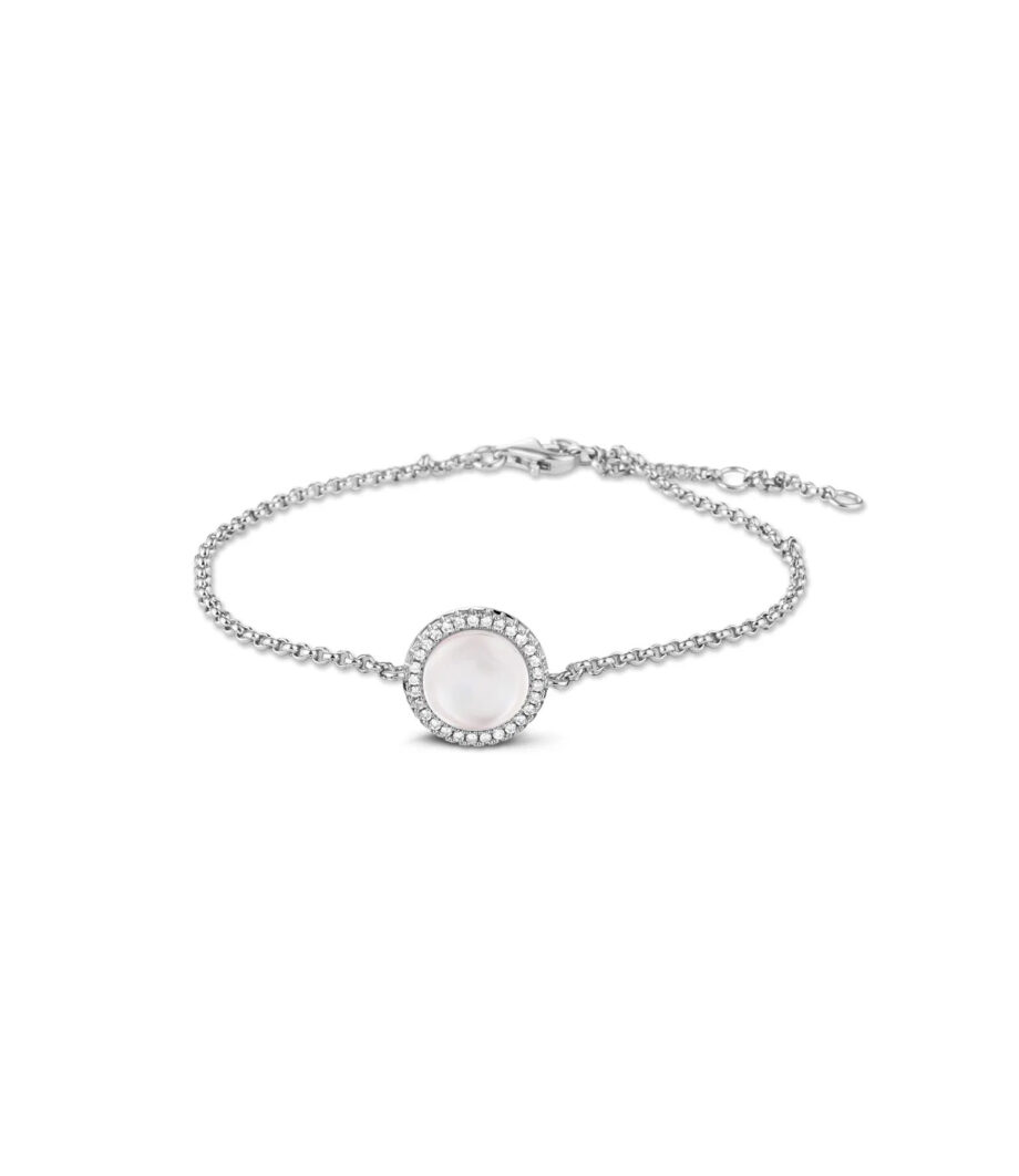 Perlmutt mit Zirkonia Armband 1443
