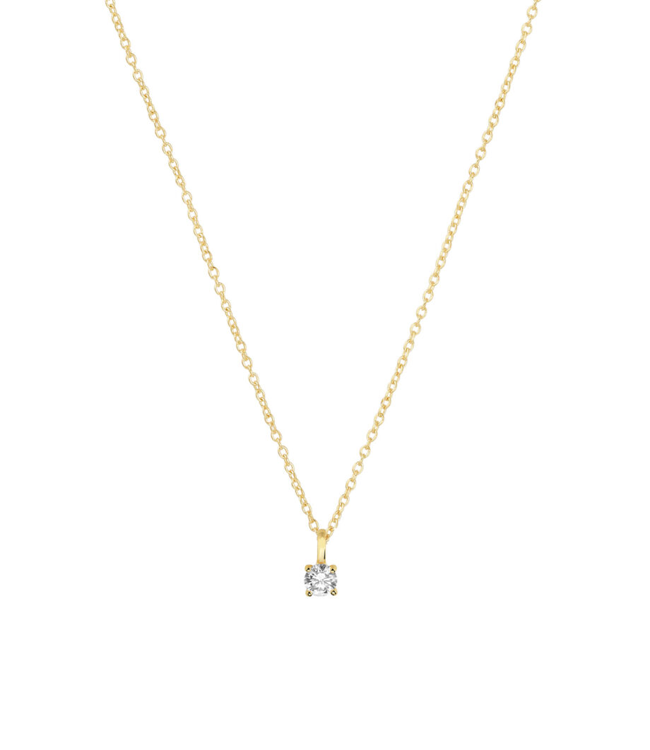 Kette mit Zirkonia Anhänger 4mm 1891