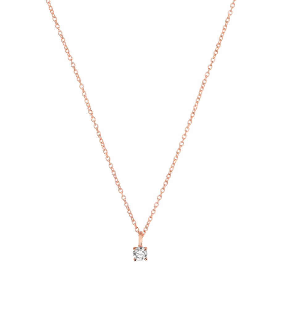 Kette mit Zirkonia Anhänger 4mm 1891