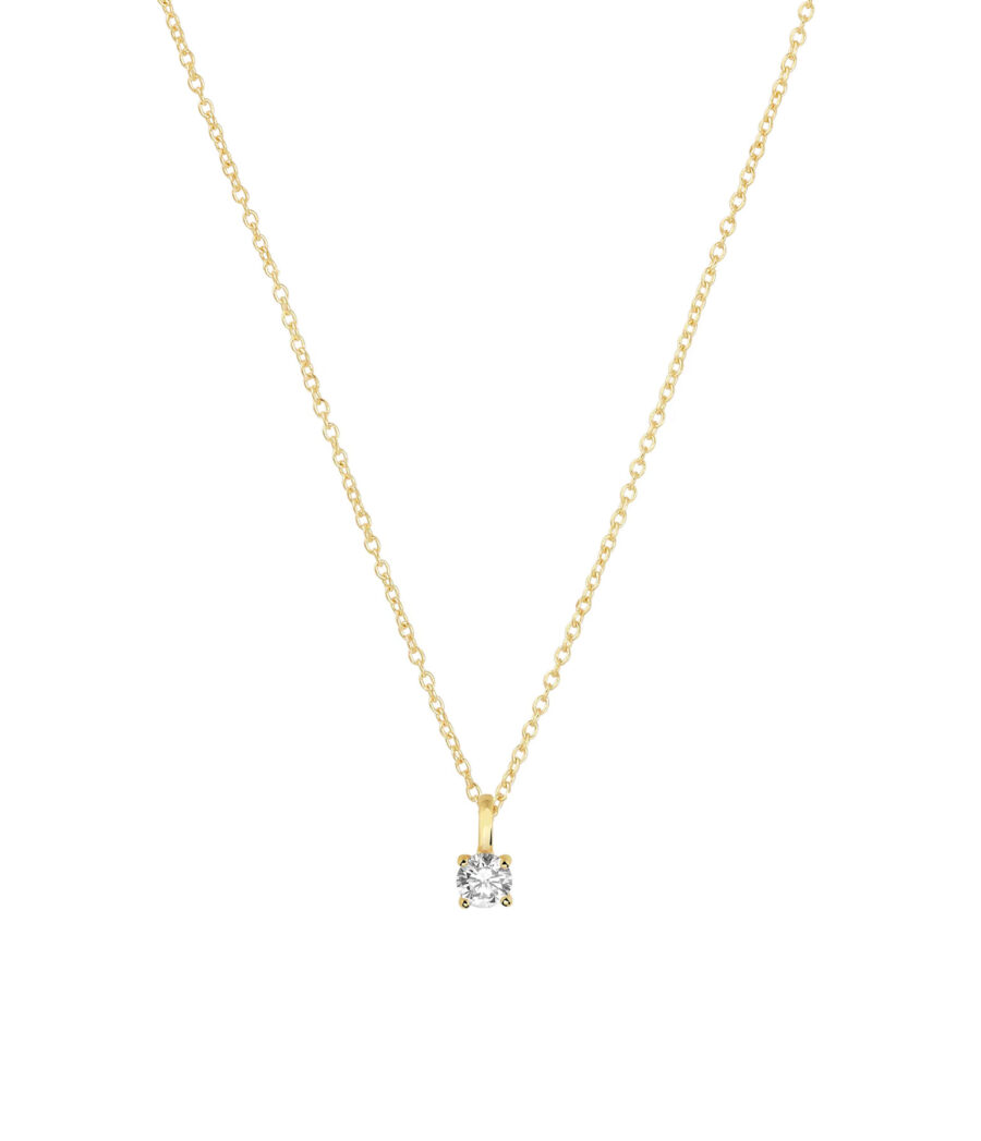 Kette mit Zirkonia Anhänger 5mm 1892