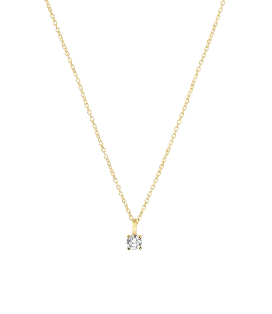 Kette mit Zirkonia Anhänger 5mm 1892