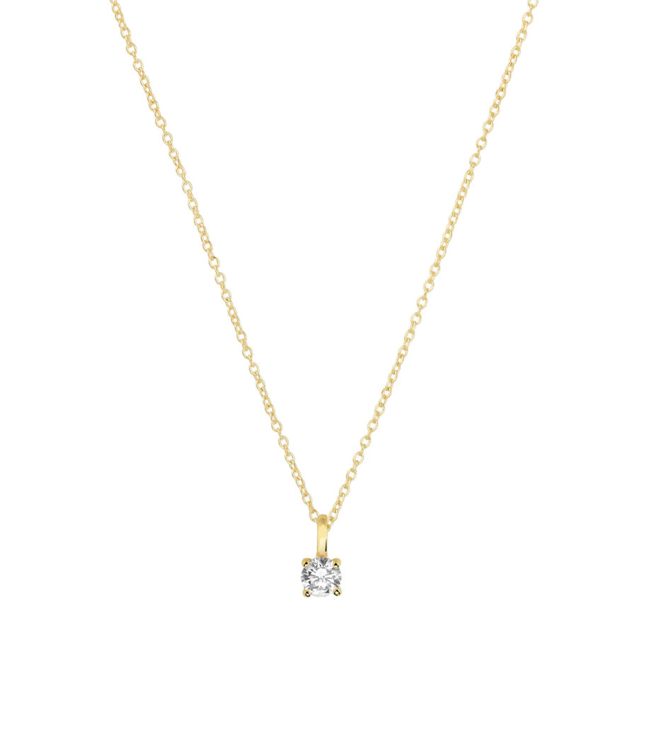 Kette mit Zirkonia Anhänger 6mm 1893