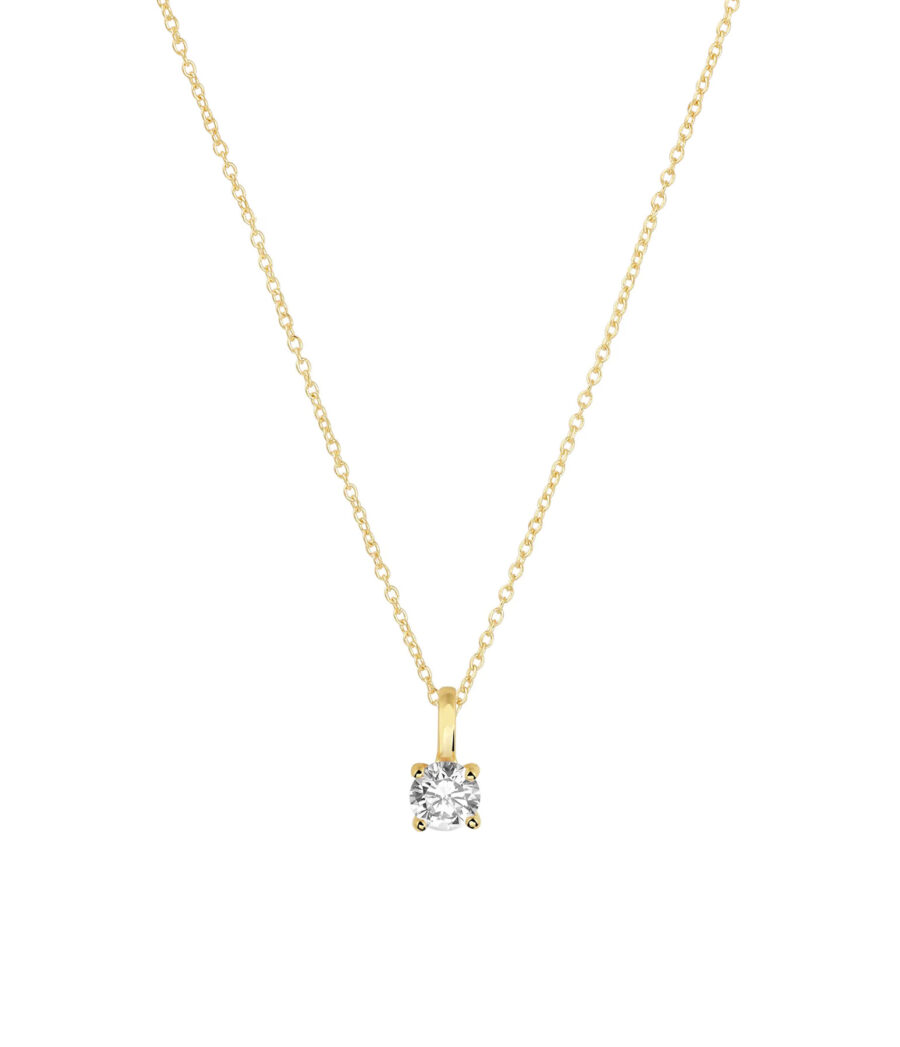 Kette mit Zirkonia Anhänger 9mm 1895