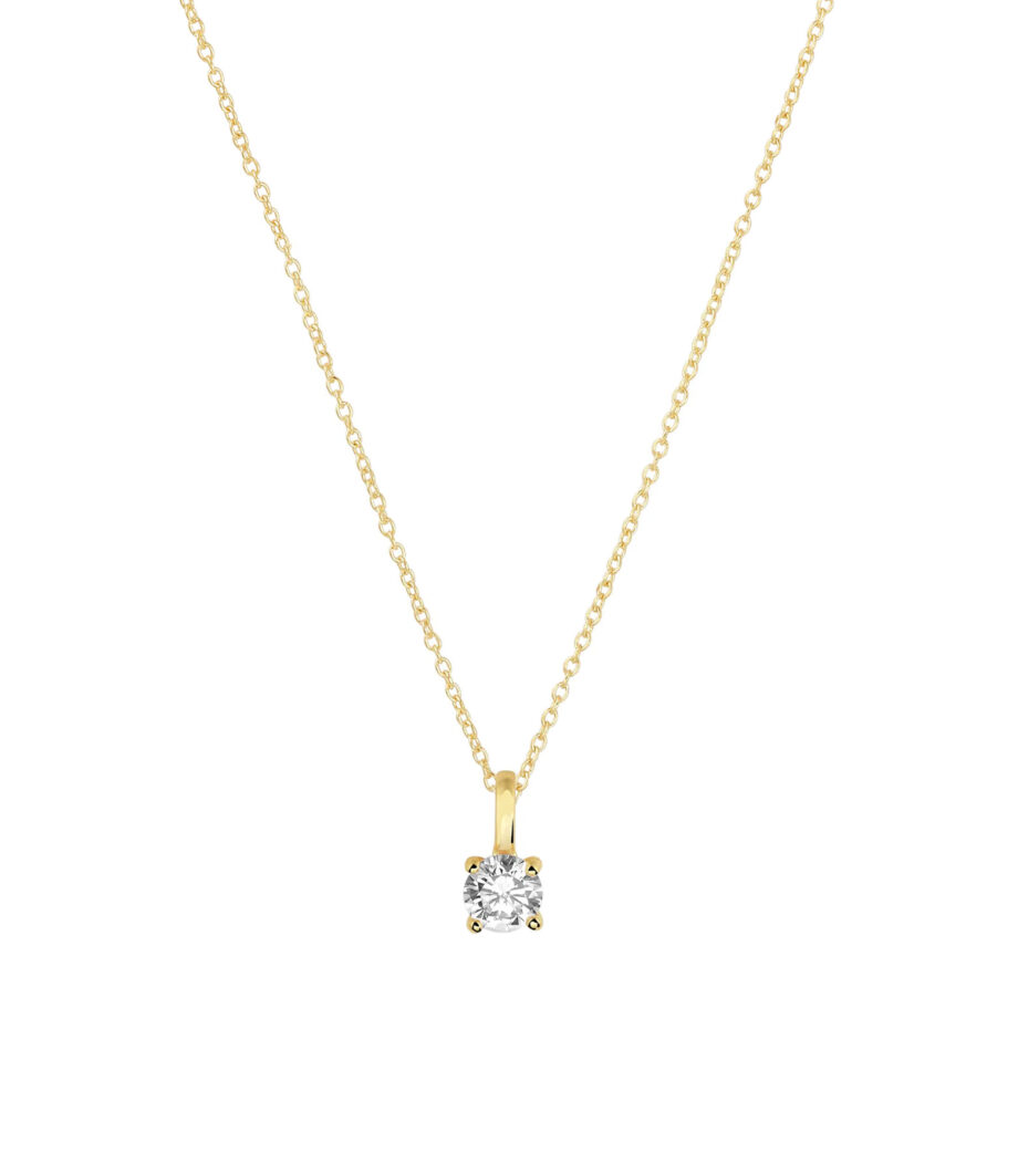 Kette mit Zirkonia Anhänger 9mm 1895