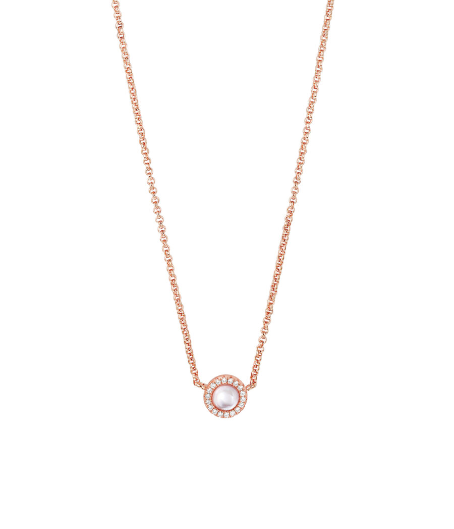 Perlmutt mit Zirkonia Kette 1948