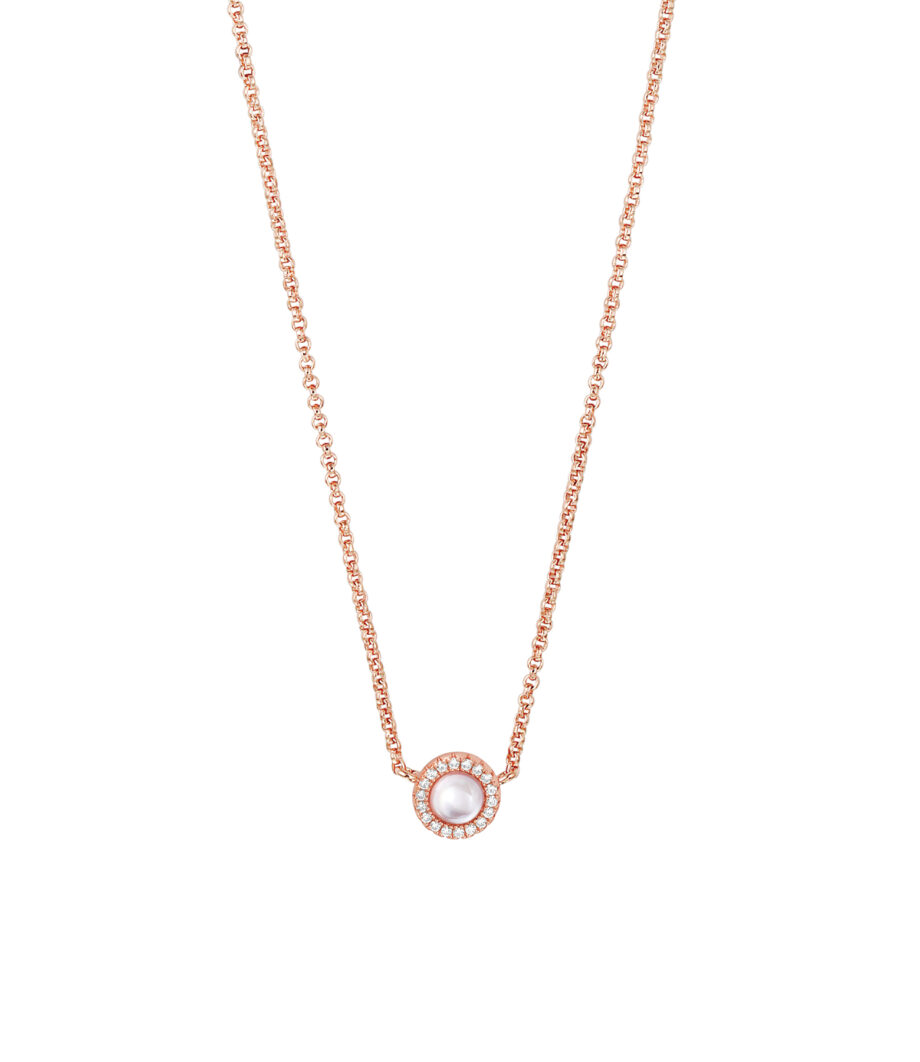 Perlmutt mit Zirkonia Kette 1948