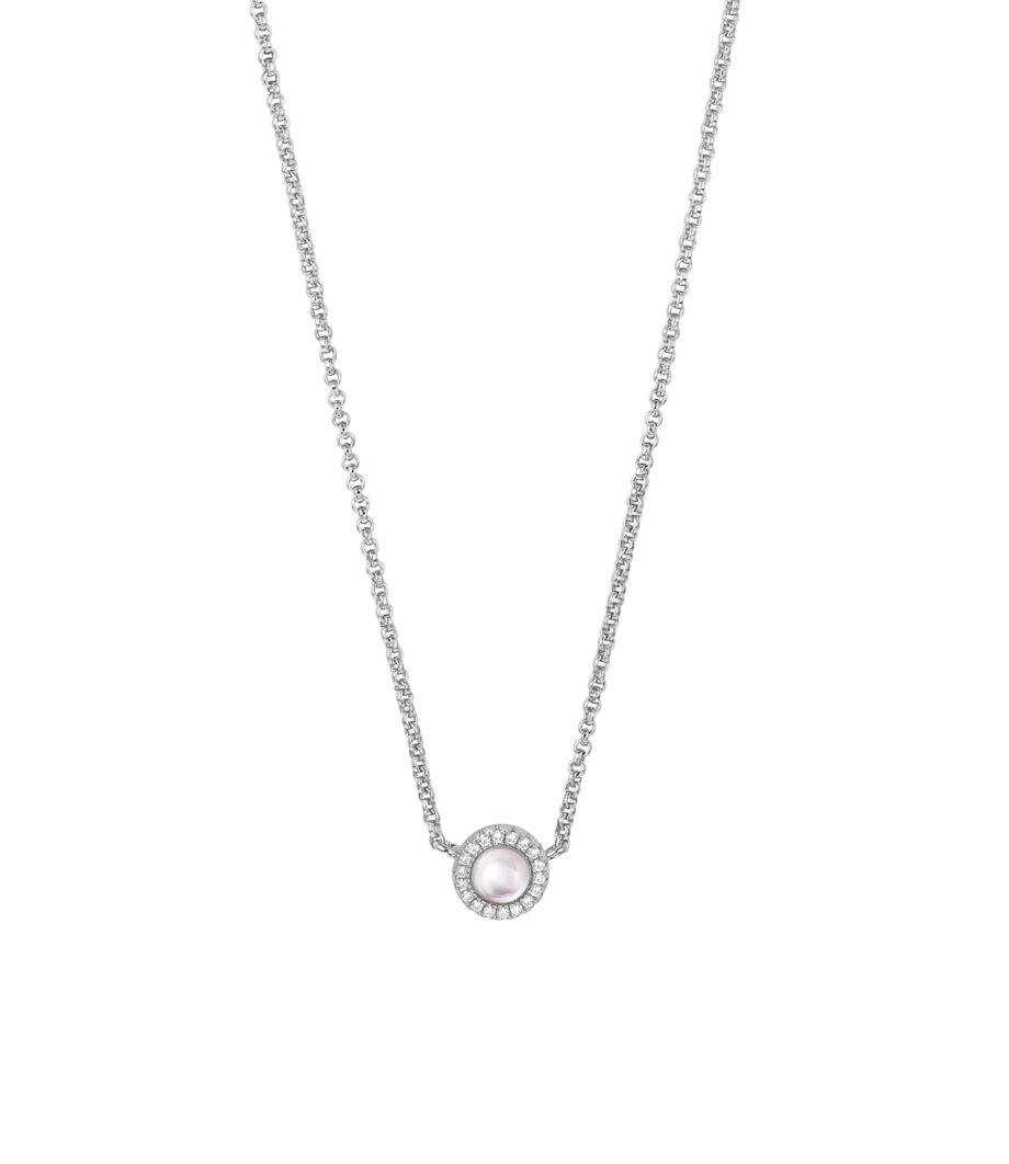 Perlmutt mit Zirkonia Kette 1948