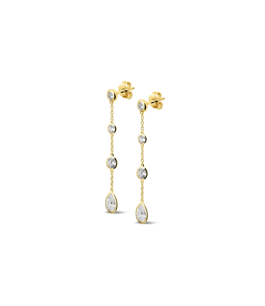Ohrstecker lang mit Zirkonia Steinen 1632