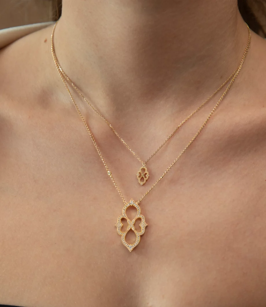 14 Karat Alhambra fine Kette 2088
