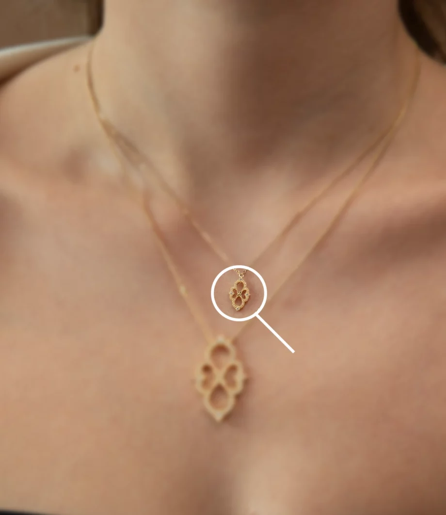 14 Karat Alhambra fine Kette 2088