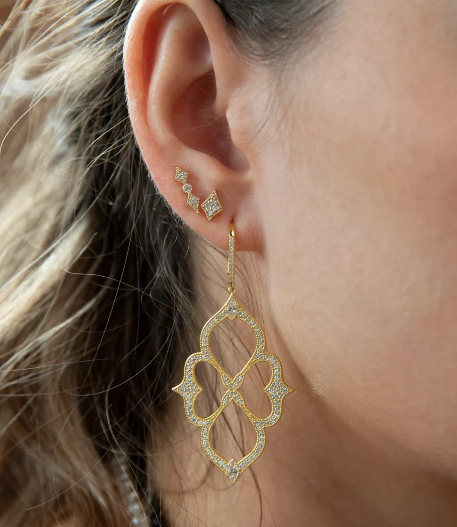 14 Karat Alhambra fine Einzel Ohrstecker 2093