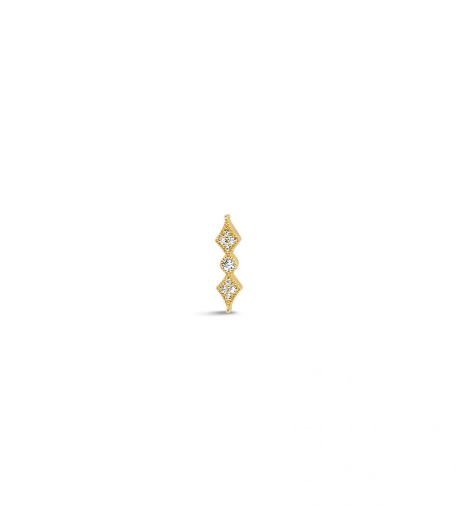 14 Karat Alhambra fine Einzel Ohrstecker 2087