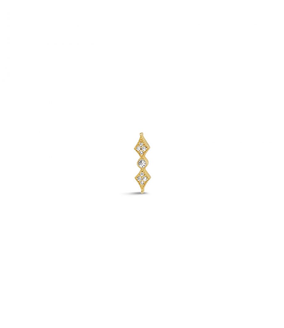 14 Karat Alhambra fine Einzel Ohrstecker 2087