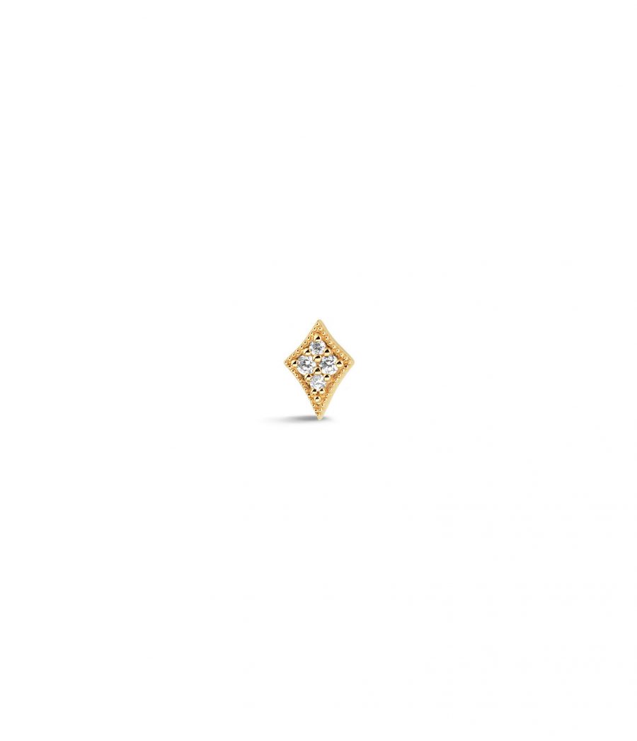 14 Karat Alhambra fine Einzel Ohrstecker 2093
