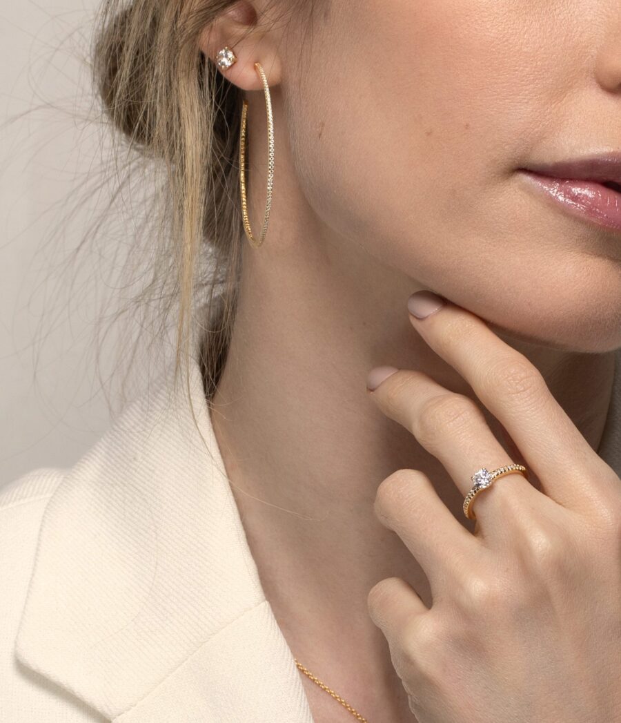 Creolen mit Zirkonia mittel 1432