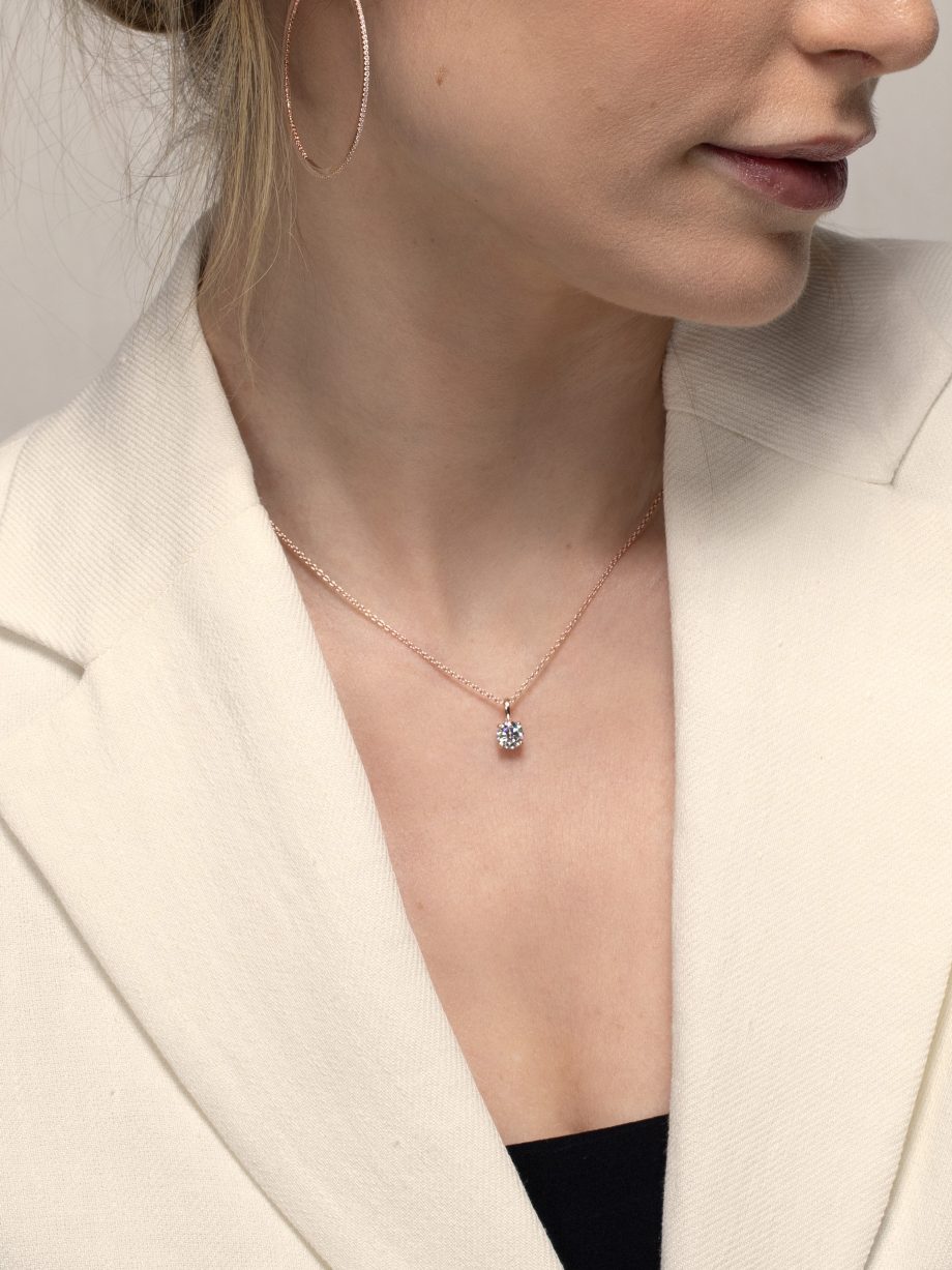 Kette mit Zirkonia Anhänger 6mm 1893