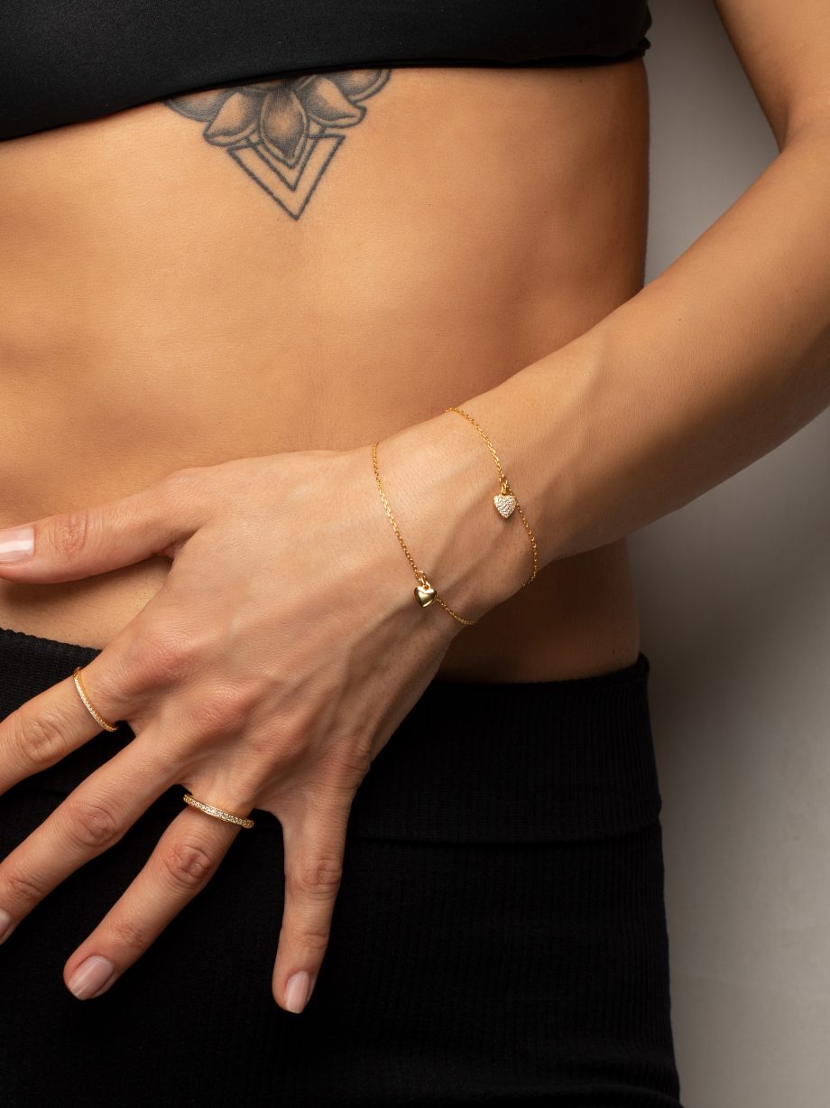 Herz mit Zirkonia Armband 1448