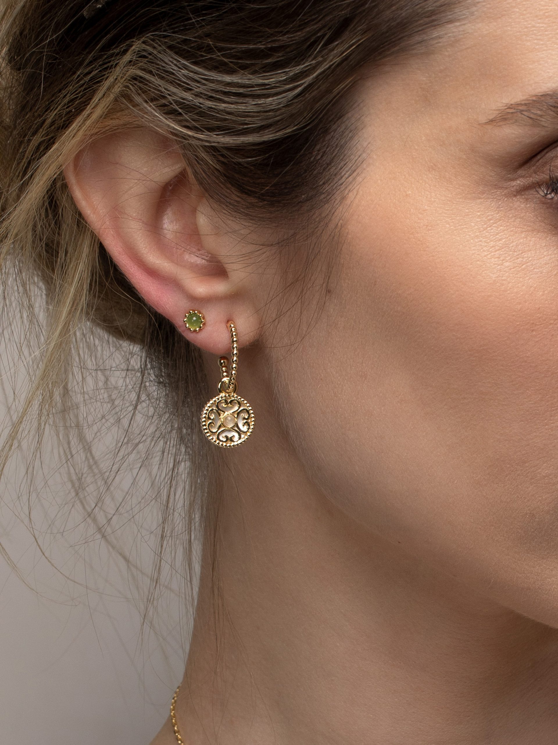 Natural stone on sale stud earrings