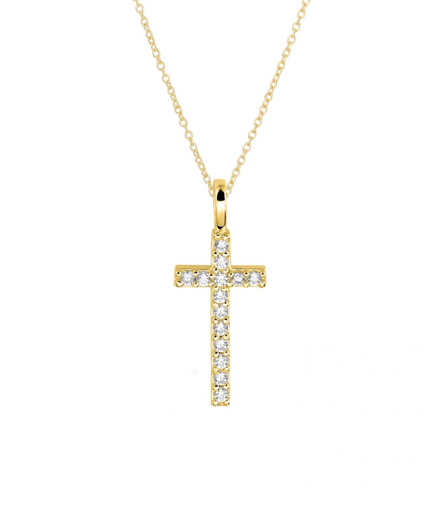 Kreuz Kette mit Zirkonia 1968