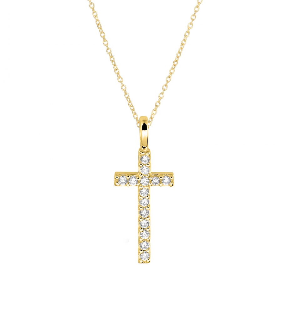 Kreuz Kette mit Zirkonia 1968