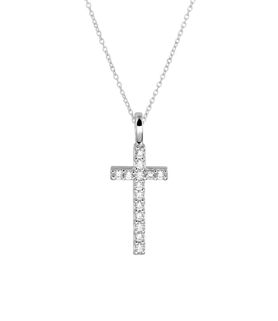 Kreuz Kette mit Zirkonia 1968