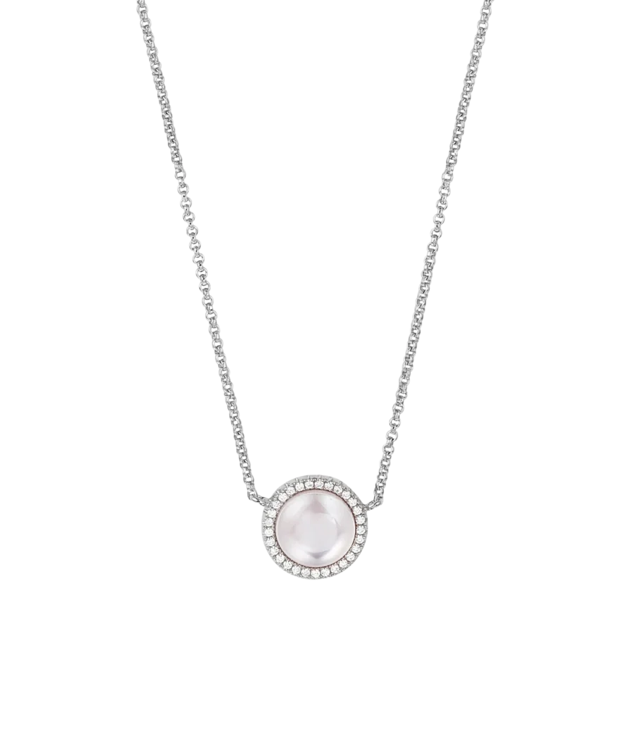 Perlmutt mit Zirkonia Kette 1444