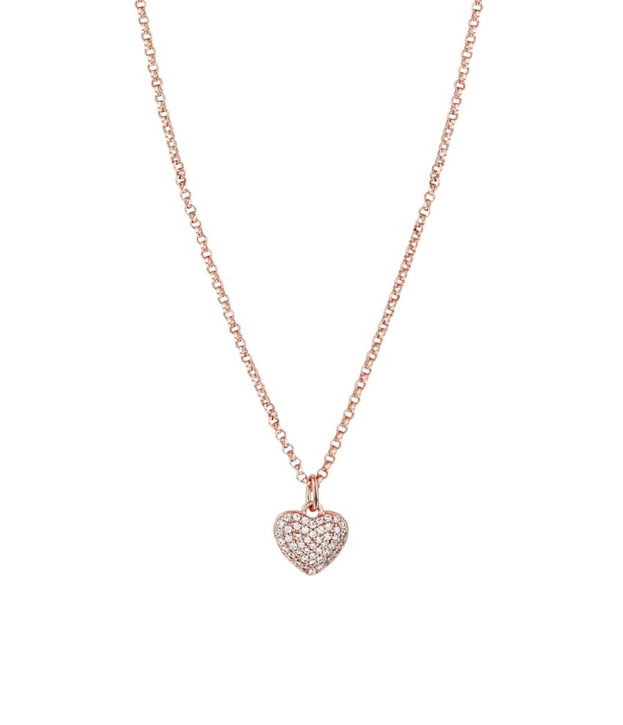 Collar de corazón con circonitas cúbicas 1447 RG
