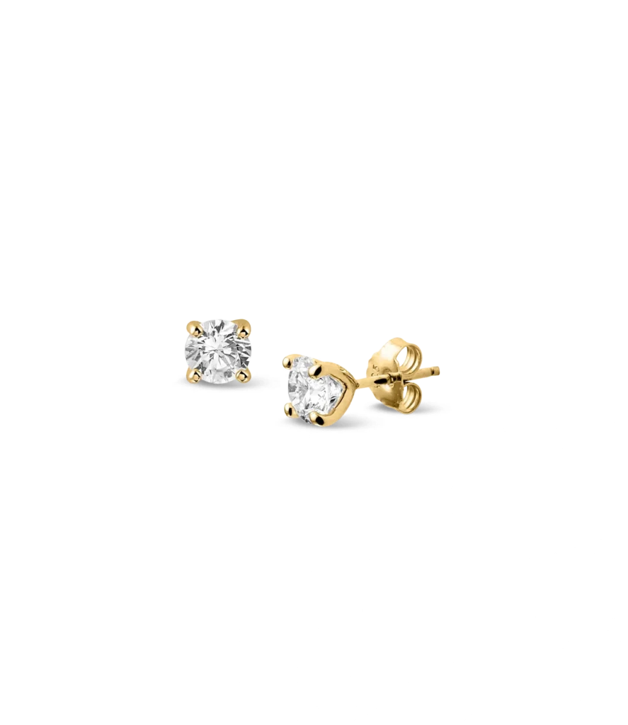 Ohrstecker mit Zirkonia 4mm