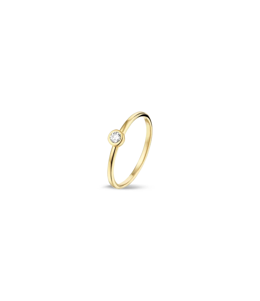 Anillo de 18 quilates con diamante 0,1ct.