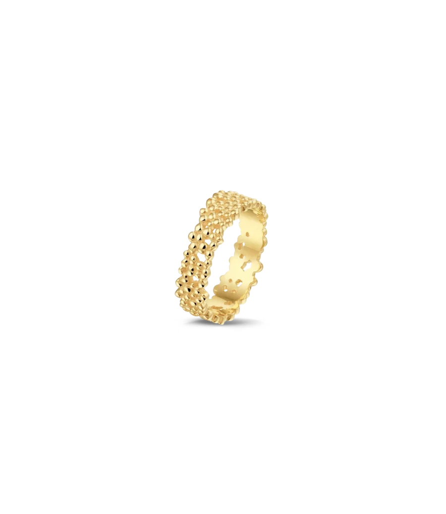 18 Karat Little Flower Gold Ring 1859