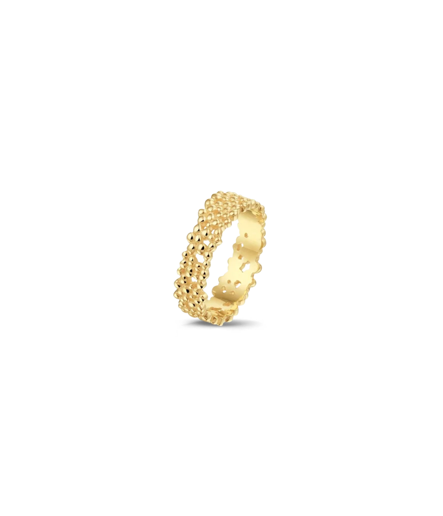 18 Karat Little Flower Gold Ring 1859