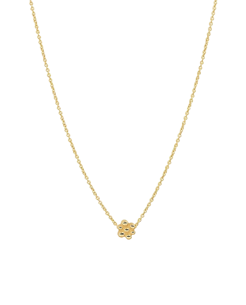 Collana 18 carati con piccolo fiore