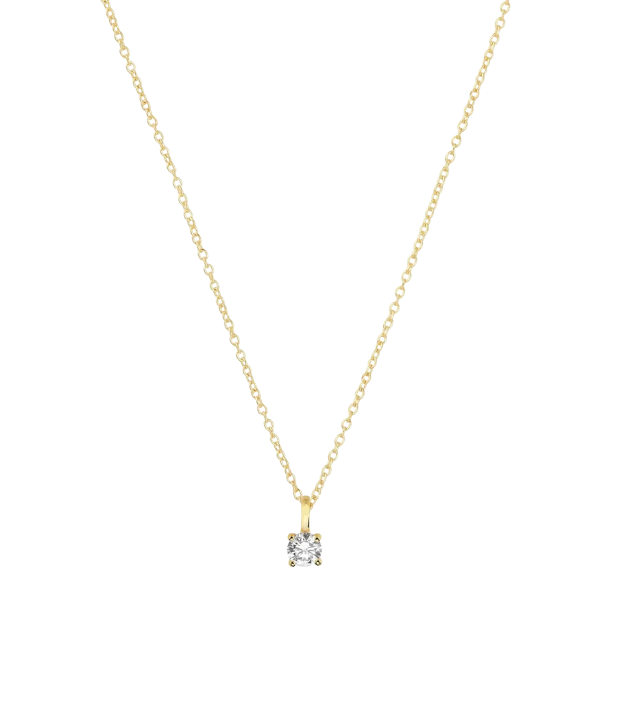 Kette mit Zirkonia Anhänger 5mm 1892