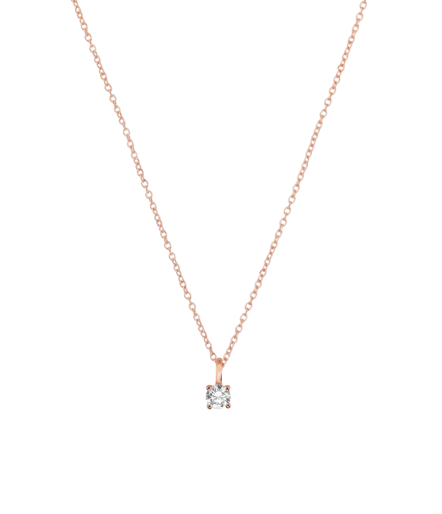 Halskette mit Zirkonia Anhänger 5mm 1892 RG