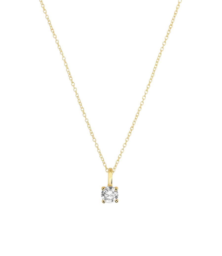 Kette mit Zirkonia Anhänger 9mm 1895
