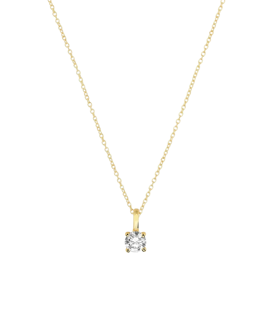 Kette mit Zirkonia Anhänger 9mm 1895
