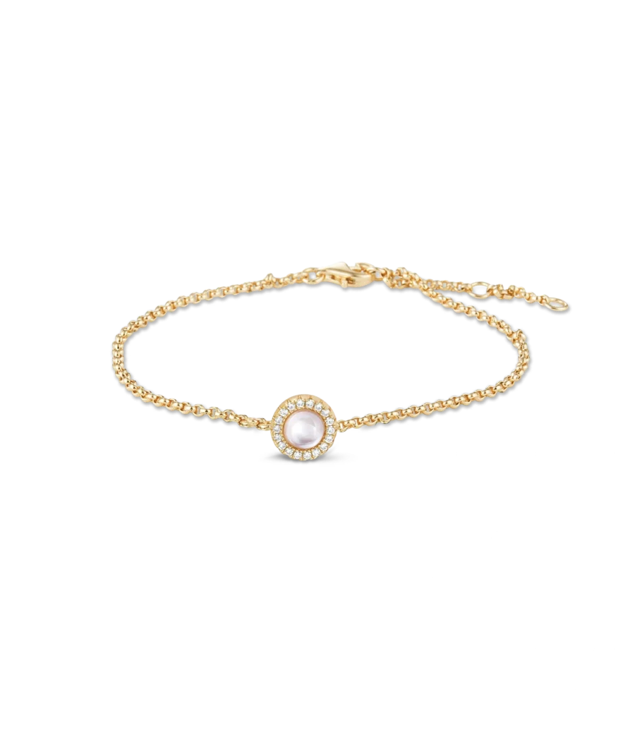 Perlmutt mit Zirkonia Armband 1947