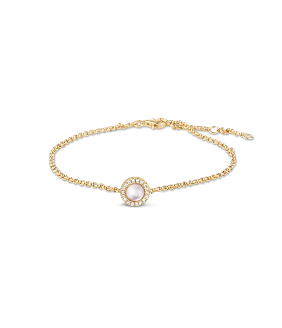 Perlmutt mit Zirkonia Armband 1947