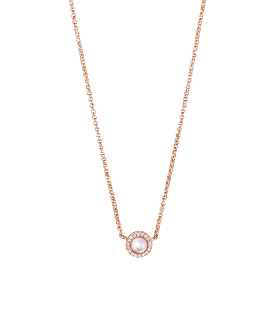 Perlmutt mit Zirkonia Kette 1948