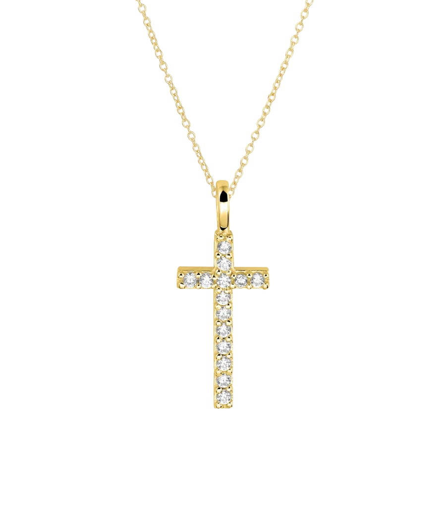Kreuz Kette mit Zirkonia 1968