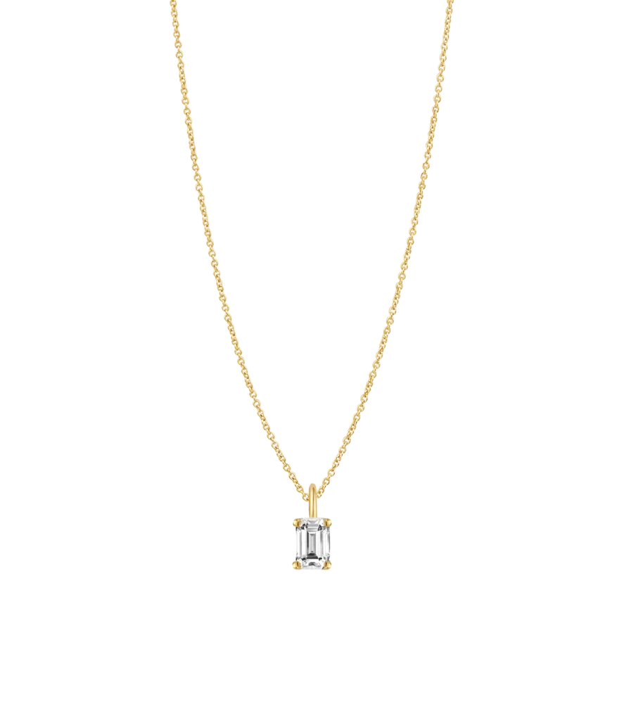 14 Karat Halskette mit Edelstein