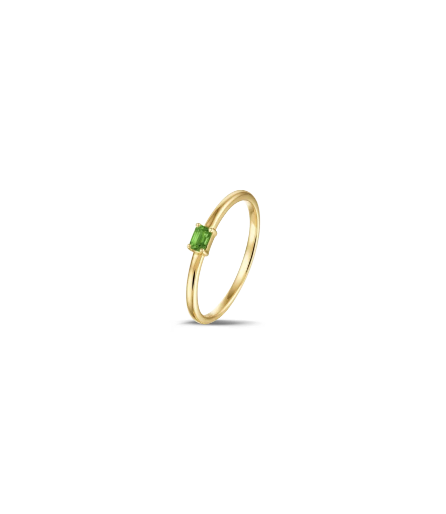 14 Karat Ring mit Edelstein
