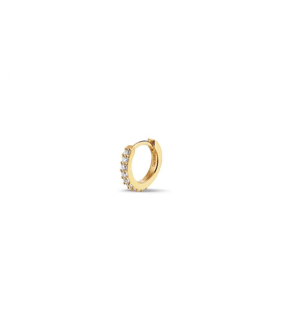 14 Karat Einzel Creole mit Zirkonia 2117